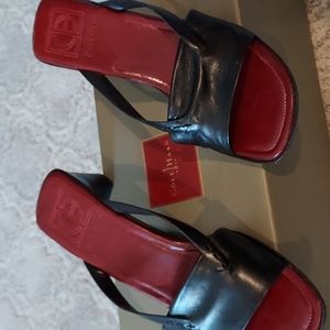 Cole Haan black sandal with box